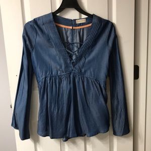 Denim like blouse